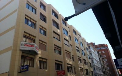Rehabilitación de fachada ventilada en C/Cervantes de Santander